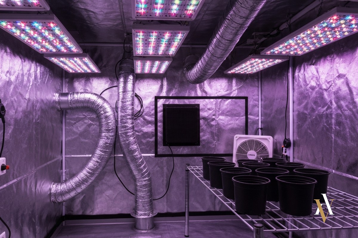 Cultivo indoor de marihuana y tráfico de drogas Plantación de marihuana indoor con luces de cultivo como indicio en un procedimiento por tráfico de drogas